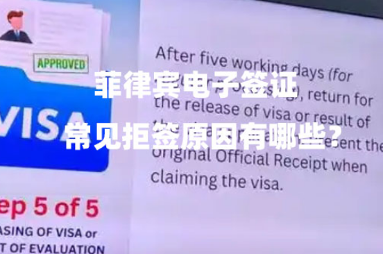 菲律宾电子签证常见拒签原因有哪些?(如何避免?) 菲律宾电子签证常见拒签原因有哪些?(如何避免?)